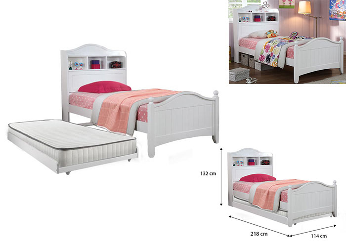 Daisy Super Single Bed Frame with Pull Out Single Bed